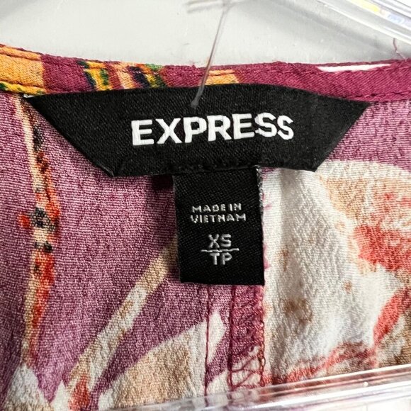 Express Women's Long Sleeve Hi Low Dress Multicolor Size XS Cut Out - Picture 8 of 9